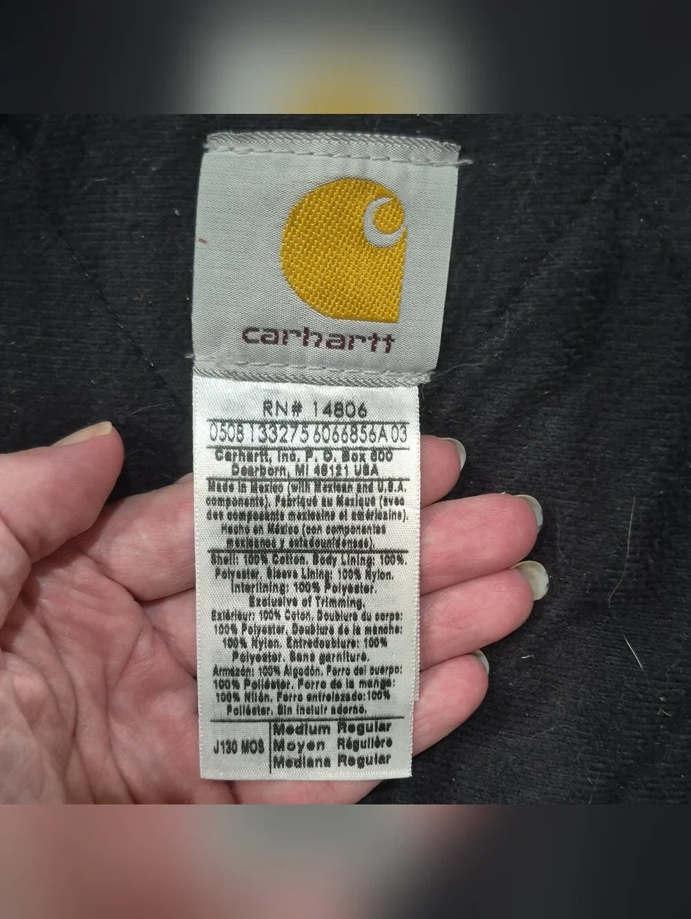 Y2K Carhartt Men’s J130 Moss Hooded Duck Insulated Active Jacket  Workwear Med